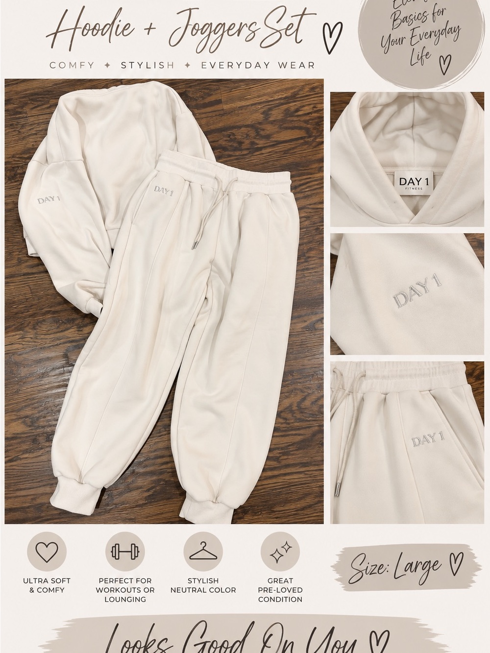 Day One Fitness Hoodie + Joggers Set